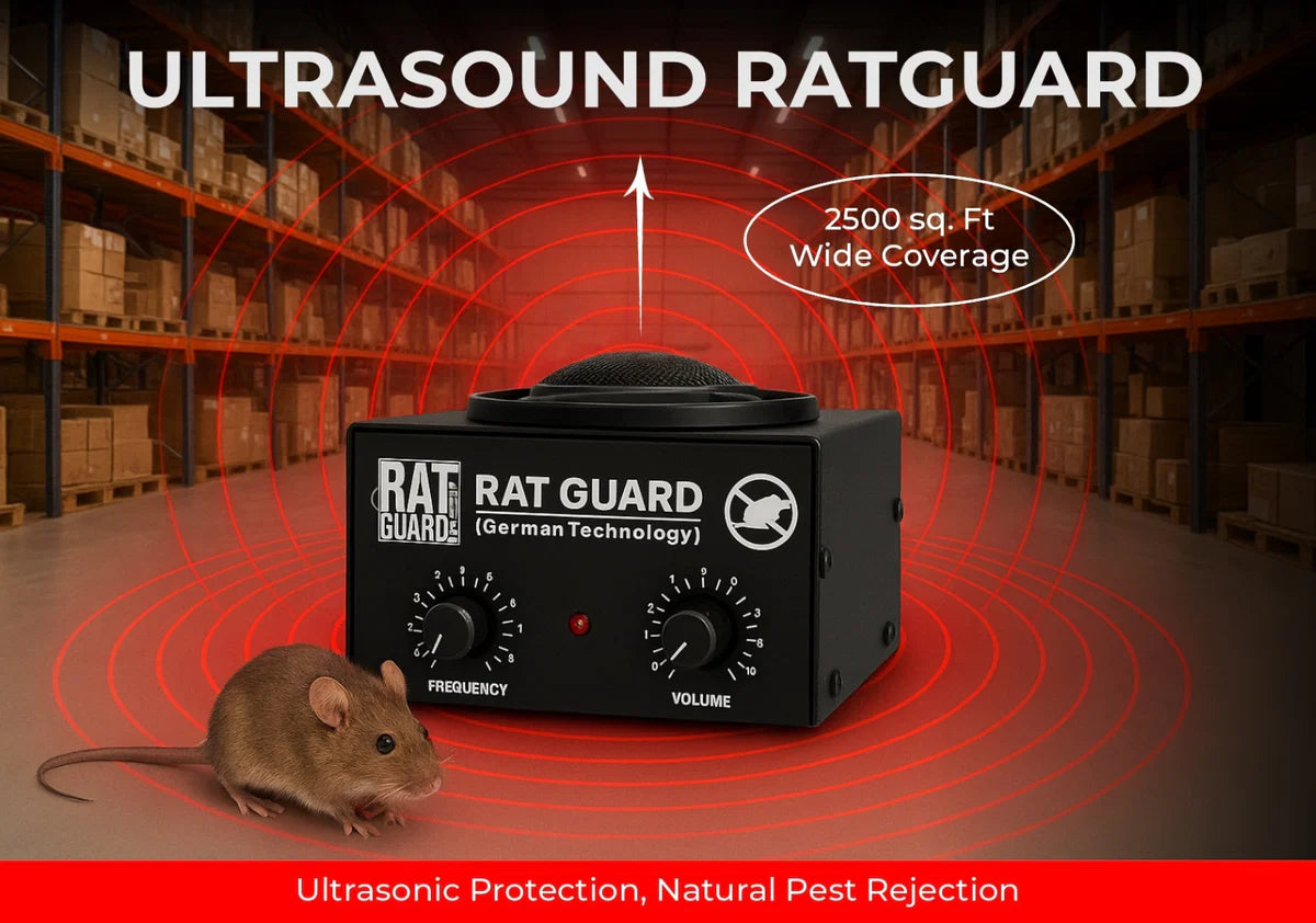 Ratguard Pro 360 Degree - Ultrasonic Rat Repellent for Warehouses & Godowns