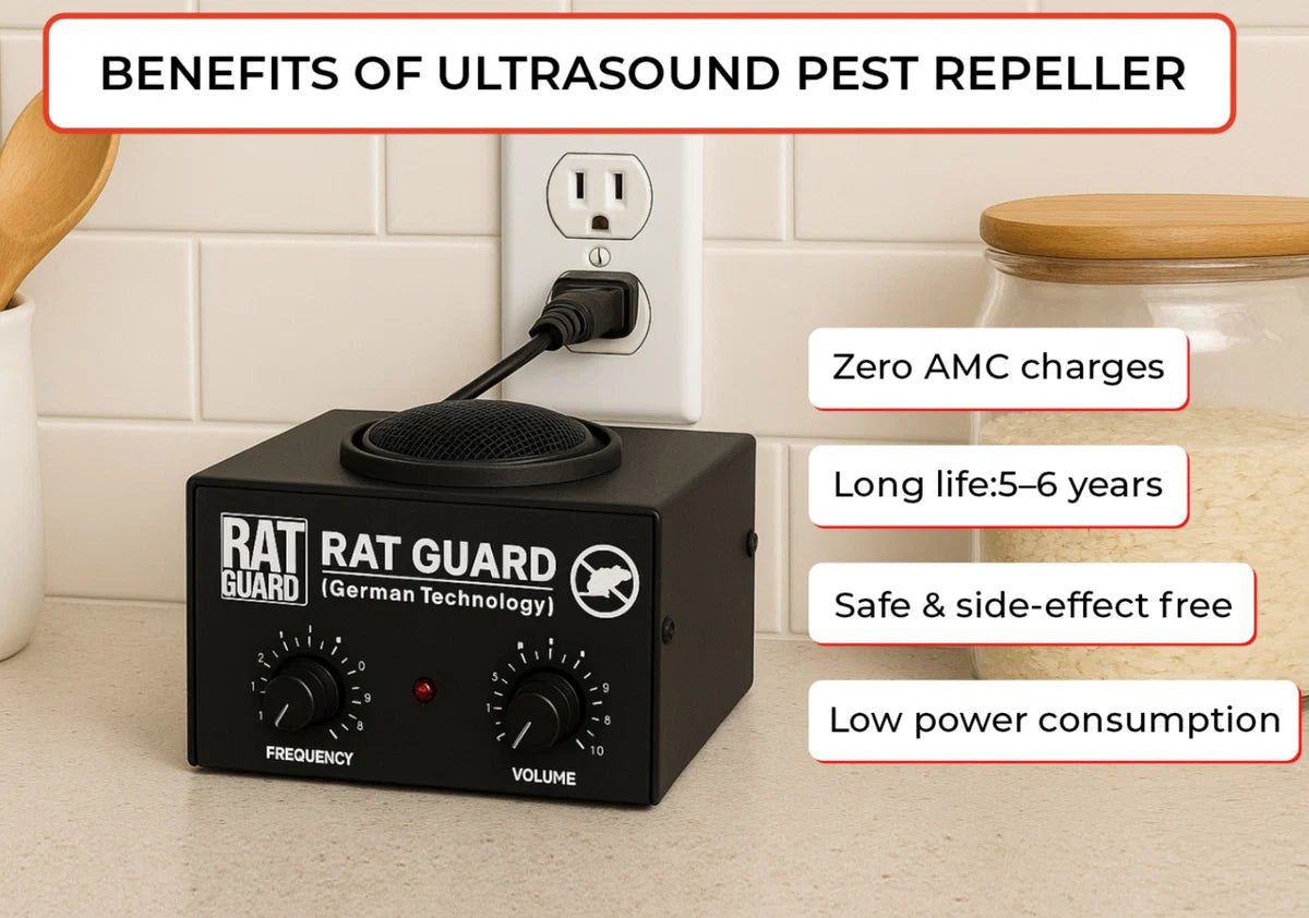 Ratguard Pro 360 Degree - Ultrasonic Rat Repellent for Warehouses & Godowns