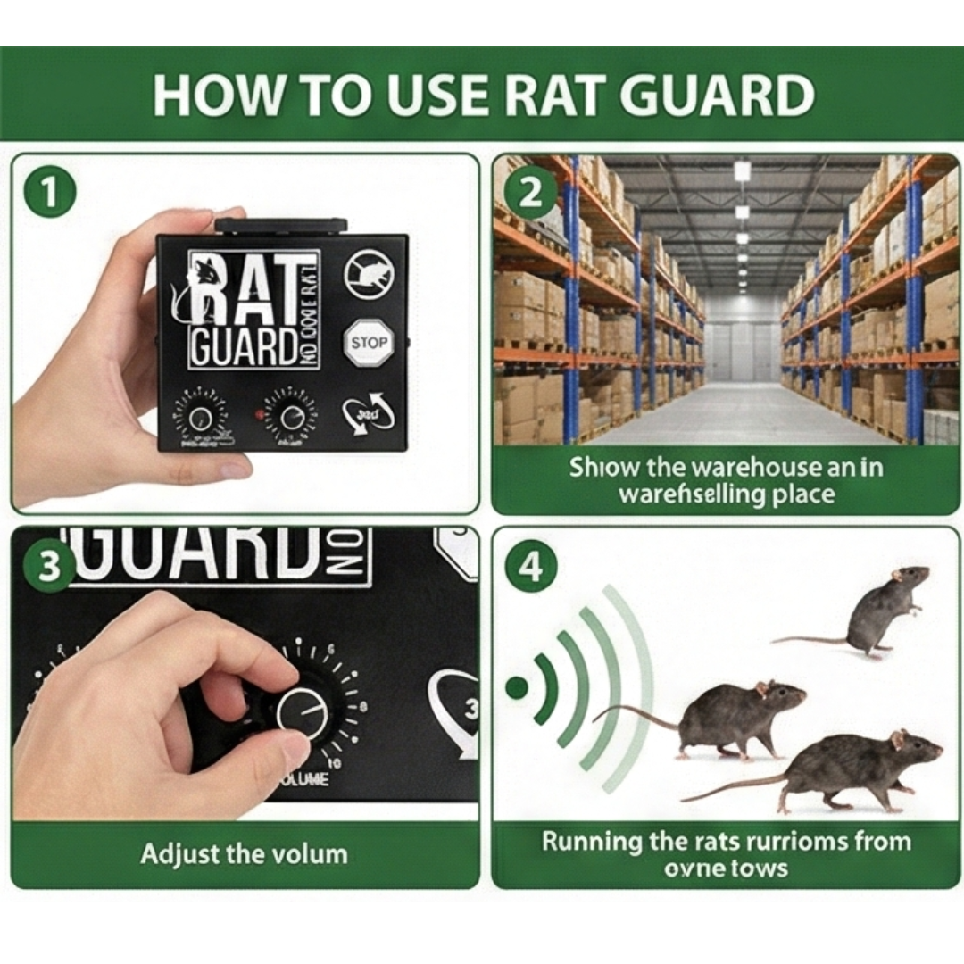 Ratguard Pro 360 Degree - Ultrasonic Rat Repellent for Warehouses & Godowns