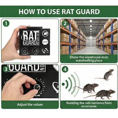 Ratguard Pro 360 Degree - Ultrasonic Rat Repellent for Warehouses & Godowns