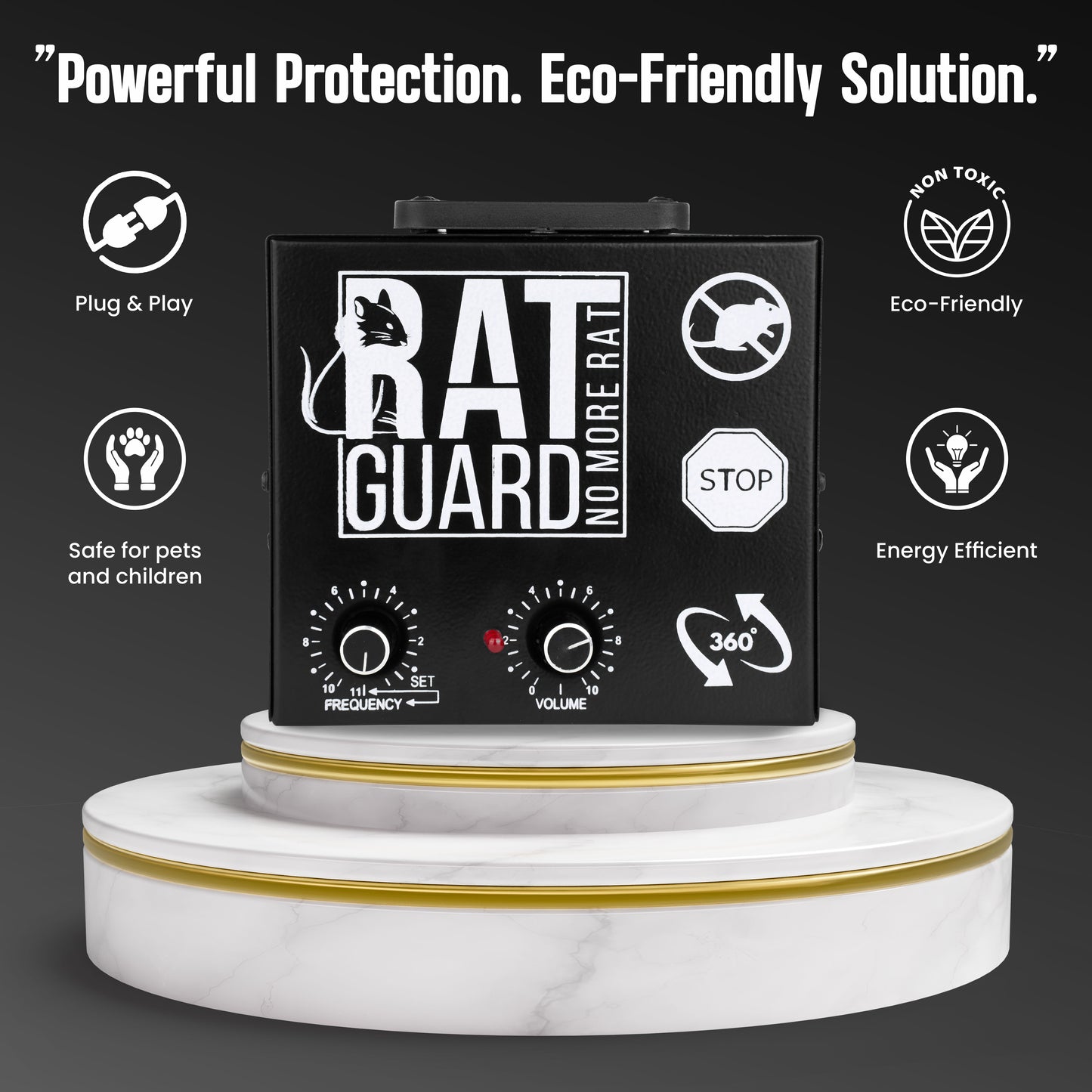 Ratguard Pro 360 Degree - Ultrasonic Rat Repellent for Warehouses & Godowns
